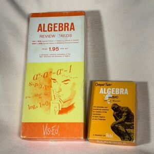 Vintage Algebra Review Cards & Algebra Basic Cards by Vis-Ed